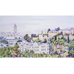 ATARDECER EN MÁLAGA (MÁLAGA) - PAPEL