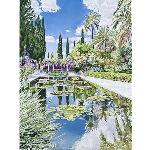 JARDÍN DE LA CONCEPCIÓN, NENÚFARES (MÁLAGA) - PAPEL